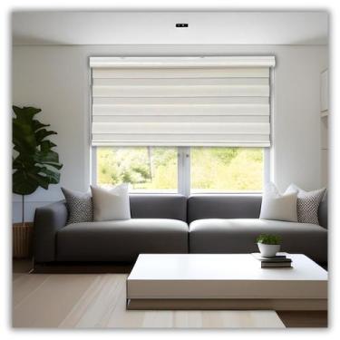 Imagem de Persiana Rolo Double Vision Zebra Bege 120 L X 160 A Cortina - W2W