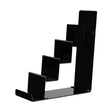 Imagem de Generic Organizador de armário de bolsa, suporte de carteira, figuras, suporte de exibição de bolsa, suporte de exibição de carteira para coleção, loja de, 5 Camadas Preto