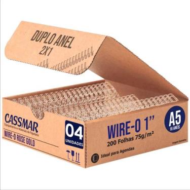 Imagem de Wire-o para Encadernação 2x1 A5 Rose Gold 1" 200 fls 04un - Cassmar