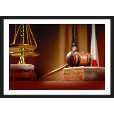 Imagem de Quadro Decorativo Escritório De Direito Advocacias Com Moldura - Vital