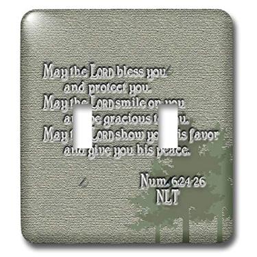 Imagem de 3dRose lsp_20537_2 Números de bênção de Aaron 624 26 Verso da Bíblia Interruptor Duplo