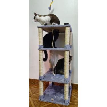 Imagem de Arranhador para gatos 4 andar - Cat House Brasil, Cinza