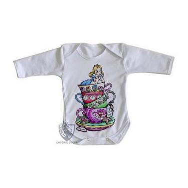 Imagem de body nenê criança roupa bebê manga longa  Alice & Gato  - Empório Dutr