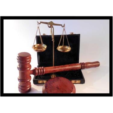Imagem de Quadro Decorativo Direito Advogados Martelo Da Justiça Sala Escritório