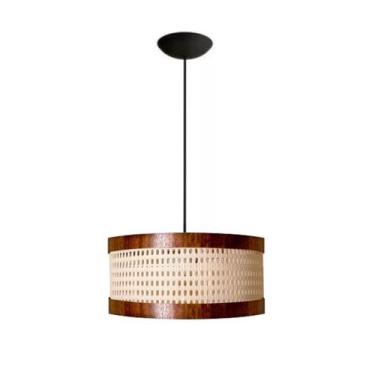 Imagem de Lustre Pendente Sala Quarto Aramado Redondo Tela Decoração - Jac Decor