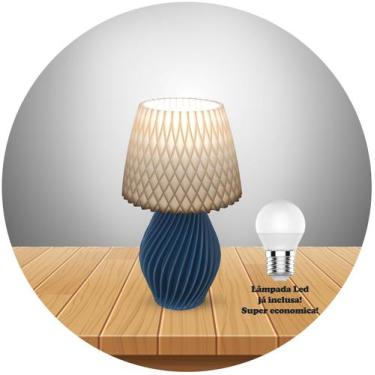 Imagem de Abajur Luminária De Mesa Sala Quarto Moderno Com Lâmpada - MARXGREG3D,