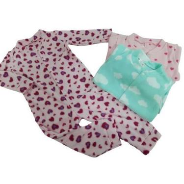 Imagem de Macacão Soft Longo Frio Inverno Infantil Bebê 1 2 3 Menina - MMS Sport