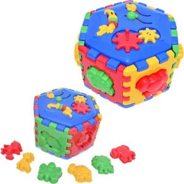 Imagem de Brinquedo Cubo Interativo Para Montar e Encaixar Pedagógico - Divplast