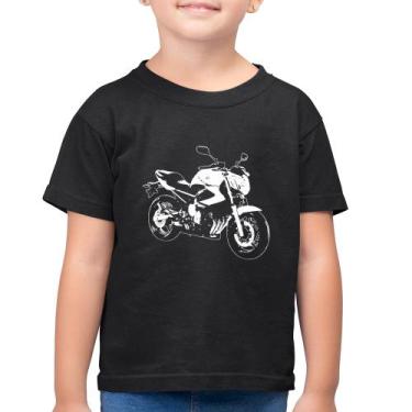 Imagem de Camiseta Algodão Infantil Moto XJ6 N Art - Foca na Moda, Preto, 14