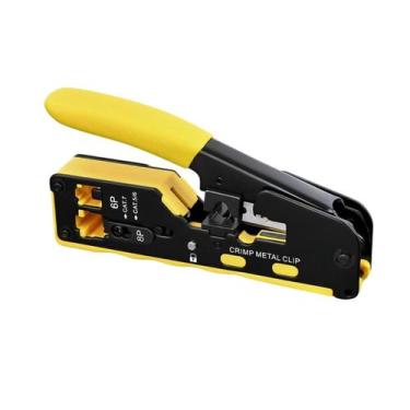 Imagem de Alicate Crimpar Rj45 Vazado Cat5 Cat6 Cat7 6P 8P Profissional - KNF