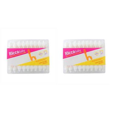 Imagem de Kit 2 Hastes Flexíveis Baby Com Ponta De Algodão - Ricca
