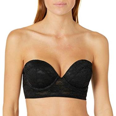 Imagem de Undies.com Sutiã feminino Luxey Girl Long Line Multi-Way Convertible Lace, Noir Forever, 34B