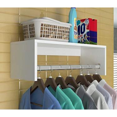 Imagem de Cabideiro de Parede Arara p/Roupas Branco