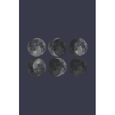 Imagem de Moon Phase Notebook: Evening Blue Paperback Matte Finish Lined Journal, 120 Pages, 6 x 9, Gift For Thinkers, List Makers and Doers (Moon Phase Journal)