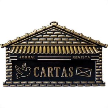 Imagem de Caixa Carta Real Plastico''Casinha''N08P Preta Grande 537