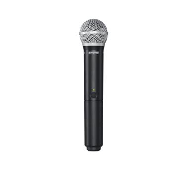 Imagem de Shure Transmissor portátil sem fio BLX2/PG58 com cápsula de microfone vocal PG58 – para uso com sistemas de microfone sem fio BLX (receptor vendido separadamente) | Banda H11