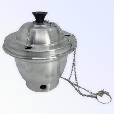 Imagem de Turíbulo para Defumação Médio em Alumínio e Corrente 14 cm - META ATAC