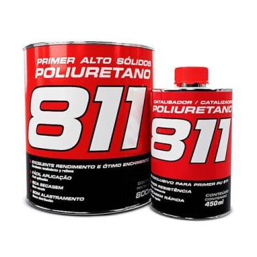 Imagem de KIT Primer PU 811 HS 800ml + Endurecedor 100ml - MAXI RUBBER
