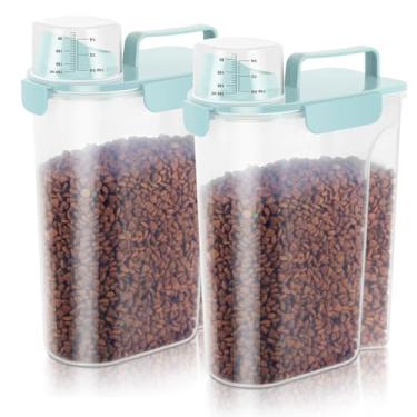 Imagem de LEAWALK Recipiente Portátil Para Armazenamento De Cães E Gatos 5,5 Libras Com Bico Grande Copo Aprimorados, Dispensador Comida Plástico Animais Estimação, Ração Pequenos Animais, Sementes Pássaros,