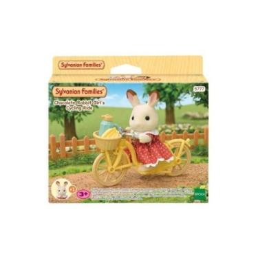 Imagem de Sylvanian Families Conjunto Andando de Bicicleta Menina Coelho Chocola