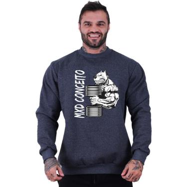 Imagem de Blusa Moletom Basic MXD Conceito Sem Touca Treino Fitness Hard-Masculino
