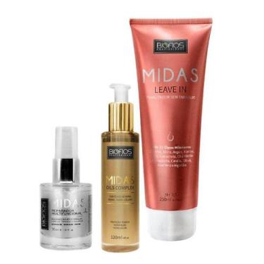 Imagem de Kit Amor Midas Biofios - Leave In + Óleo Argan + Reparador - Biofios P