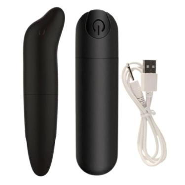 Imagem de Vibrador Bullet RECARREGÁVEL Ponto G Clitóris Massageador 10 Modos de 