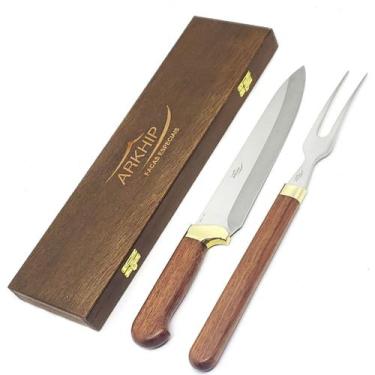 Imagem de Kit Churrasco Arkhip Chef Grill 9'' Cabo Madeira Caixa