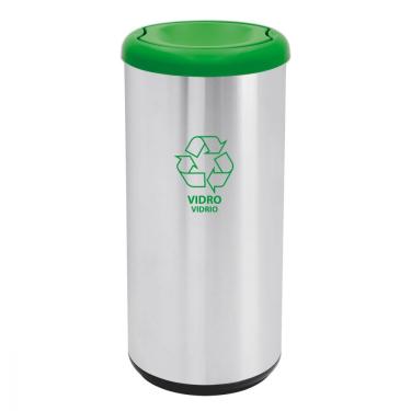 Imagem de Lixeira Inox Tramontina 40L Cápsula Selecta Basculante Verde