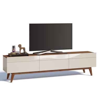 Imagem de Rack Classic 218cm 3 Gavetas Off White Freijó Imcal