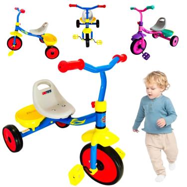 Imagem de Triciclo Passeio Infantil Motoca com Pedal E Cesta Menino Menina Criança