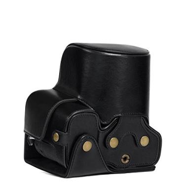 Imagem de MegaGear Ever Ready Capa de couro para câmera compatível com Sony Cyber-Shot DSC-RX10 IV, DSC-RX10 III, Preto