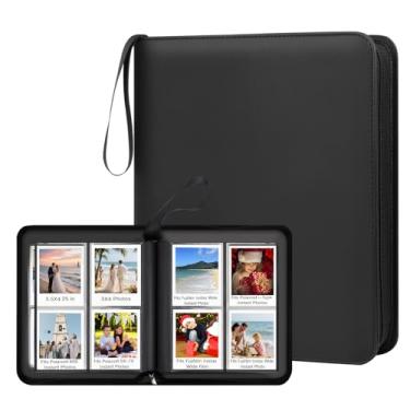 Imagem de Álbum de fotos grande com 256 bolsos para fotos instantâneas Polaroid Now/i-Type/600/SX-70, compatível com os filmes instantâneos Fujifilm Instax Wide 400/300 e Instax Square (Ferroso)