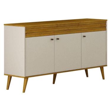 Imagem de Buffet Para Sala De Jantar Jade 3 Portas Off White Freijó - Leifer Móveis