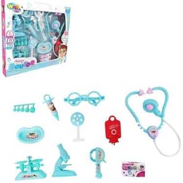 Imagem de Kit Médico Infantil Doutor E Enfermagem Completo Com 10 Peças Brinquedo Estilo Profissional