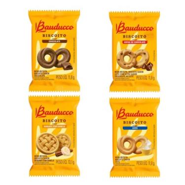 Imagem de Biscoito Bauducco Kit Com 4 Sabores Sortidos Caixa 400 Sachês