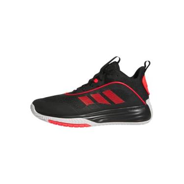 Imagem de adidas Own The Game 3.0 Tênis de basquete masculino, Preto/vermelho lúcido/branco, 42