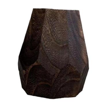 Imagem de Ｂｅｓｇａ Vaso de flores de madeira, ornamento, artesanato, portátil, rústico, retrô, vaso de plantas, de flores para prateleira, bar, sala de estar, fazenda