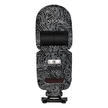 Imagem de Película protetora de flash para câmera Godox V100 Body Vinly Wrap Skin Premium Adesivo de fotografia V100 (contorno preto branco)