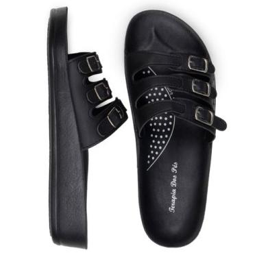 Imagem de Chinelo Ortopedico Feminino Esporão Fascite Plantar Dores nos Pés Tera