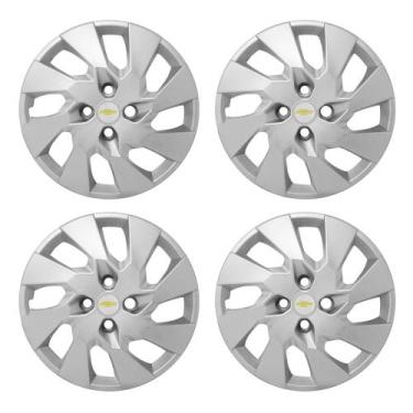 Imagem de Jogo Calota Aro 13 GM Corsa/Celta Prata com emblema prata - GFM