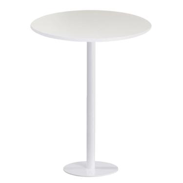 Imagem de Mesa Pisa Beta Bistrô Fratini 107,50cm (A) Disco Redondo Branco Tampo MDP Redondo Branco 80cm (L)
