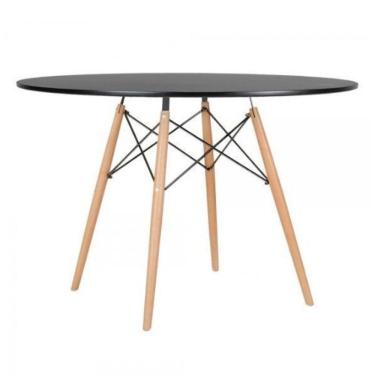Imagem de Mesa Eames Eiffel Wood Tampo De Madeira 120cm Preto