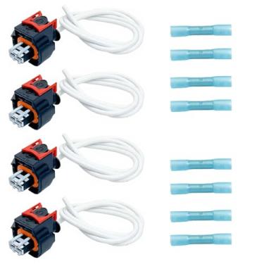 Imagem de NPSNGSJY Conector trança injetor PT3739 compatível com motor Duramax L5P V8 6.6L substituição para 19368140 kit de conector de trança de injetor de combustível 4 peças