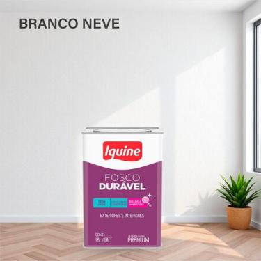 Imagem de Tinta Acrílico Premium 18l Rende 130m² Branco Fosco Aveludado - Iquine