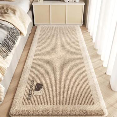 Imagem de Tapetes estilo creme para sala de estar, decoração minimalista de quarto, tapete de cabeceira grosso e macio (200x250 cm/A)