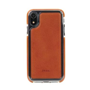 Imagem de iHome Capa de celular Velo Impact para iPhone XR, marrom