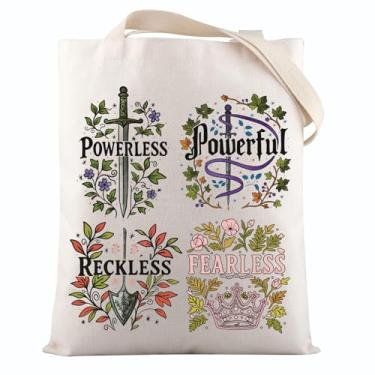 Imagem de VAMSII Sacola Powerless Book Merch Fantasy Bookish para amantes de livros impotentes, romantisy, amantes de leitura, presente, Uslesstrilogytote