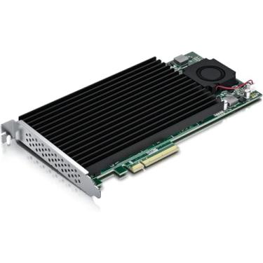 Imagem de ipolex Adaptador PCIe 3.0 x8 NVMe M.2/U.2 de 4 portas com chip PEX8724, expansão SSD 22110/2280/2260/2242/2230, suporte sem bifurcação, PCIe 2.0/1.0 compatível com versões anteriores