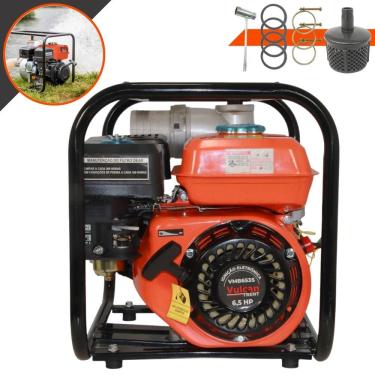 Imagem de Motobomba Bomba de Água À Gasolina Vulcan VMB653S Motor 4T 196cc 6,5HP 4.000rpm Profissional Ideal Para Irrigação, Drenagem e Construção Civil